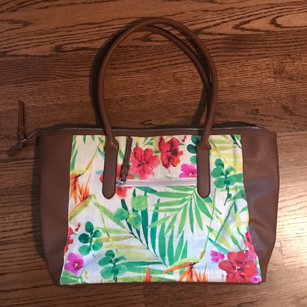 Style & Co zip top tote. Mint cond. 17x10x4"